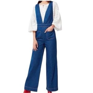 BDG Urban Outfitters Eleanor Denim Jumpsuit Wide Leg Blue Womens Size 2